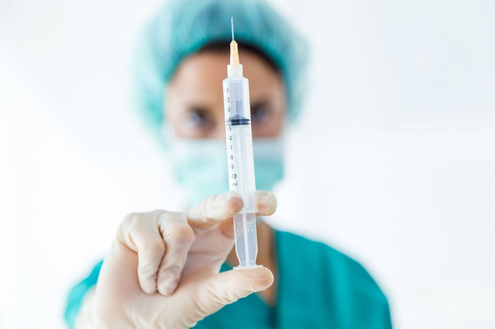 Arthrosis injections of Collen's articulation